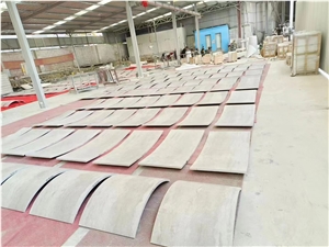 Grey Marble Arc Plate Curve Tiles For Wall Cladding