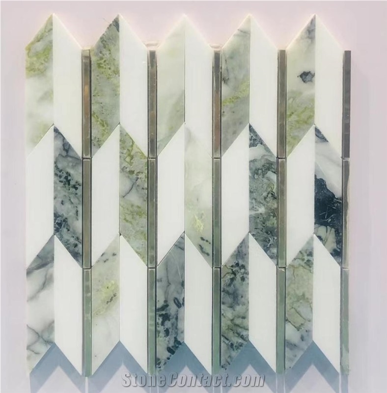 Ice Green Marble Mix Marble Mosaic For Project