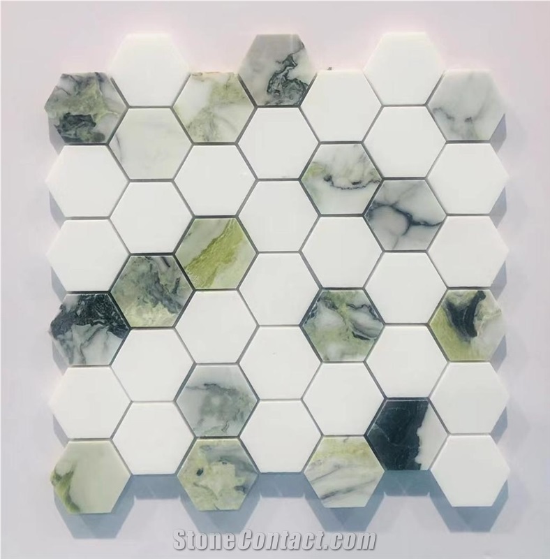 Ice Green Marble Mix Marble Mosaic For Project