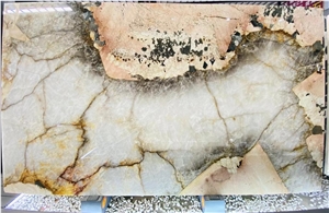 Luxury Stone Pandora Granite With Big Crystal For Wall