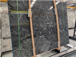 Luxury Stone White Vein Bvlgari Black Marble Wall Slabs