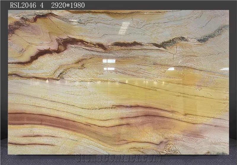Multicolor Quartzite Slab  Beautiful Color Stone Slab Tile