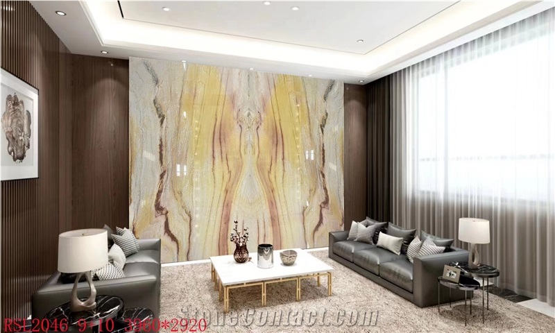 Multicolor Quartzite Slab  Beautiful Color Stone Slab Tile