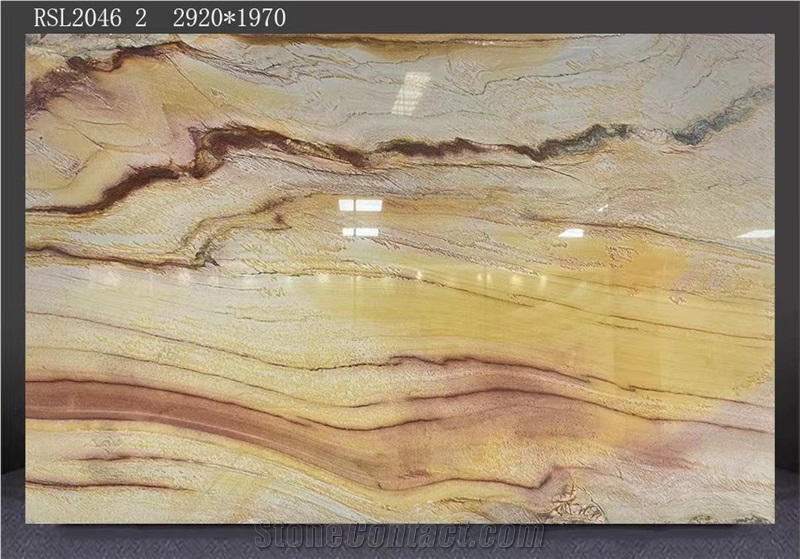 Multicolor Quartzite Slab  Beautiful Color Stone Slab Tile