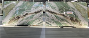 Natural Green Quartzite Luxury Stone For Hotel