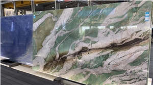 Natural Green Quartzite Luxury Stone For Hotel