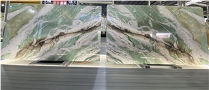 Natural Green Quartzite Luxury Stone For Hotel