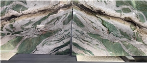 Natural Green Quartzite Luxury Stone For Hotel