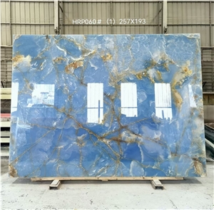 New Arrival Blue Onyx Slab For Wall Background