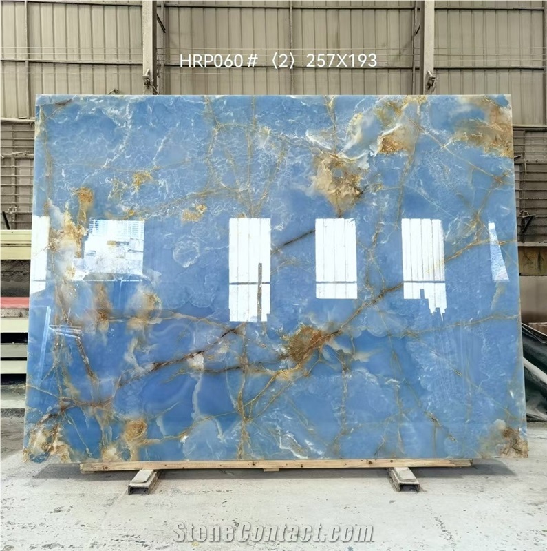 New Arrival Blue Onyx Slab For Wall Background