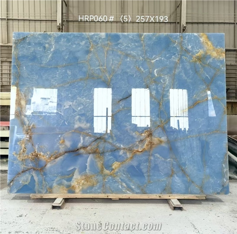 New Arrival Blue Onyx Slab For Wall Background