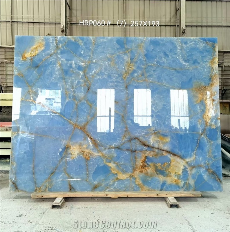 New Arrival Blue Onyx Slab For Wall Background