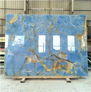 New Arrival Blue Onyx Slab For Wall Background