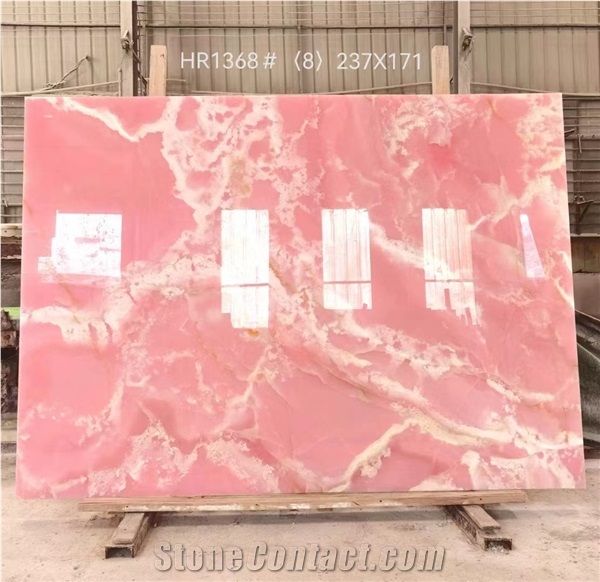 New Arrival Pink Onyx Slab & Tiles