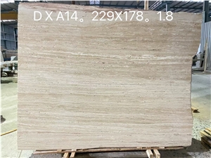 New Arrival Travertino Romano Bianco Slab For Project