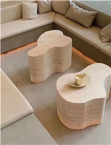 New Arrival Travertino Romano Bianco Slab For Project