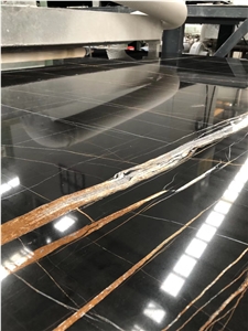 Noir Aziza Marble Slab&Tiles For Hotel Project