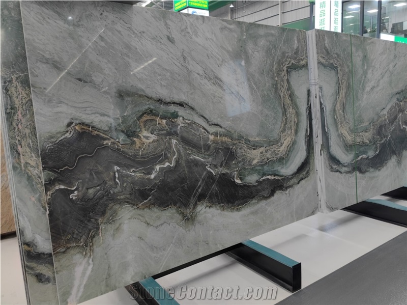 Polished Fairy Verderra Marble Slabs,Wizard Green Marble