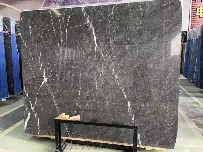 Silver Sky Grey Marble Slabs Star Ash Marble Floor Tiles