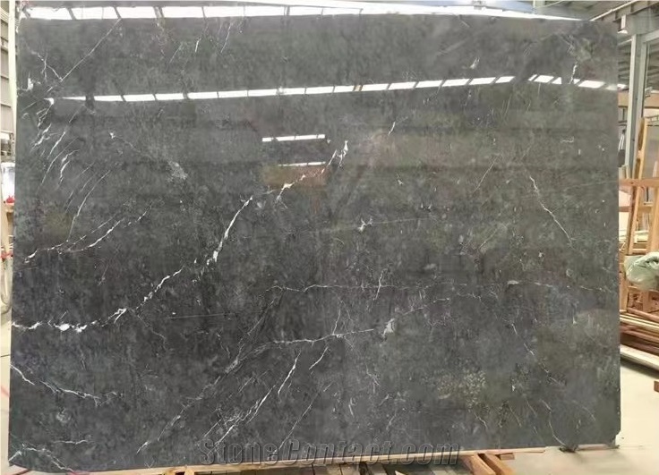 Silver Sky Grey Marble Slabs Star Ash Marble Floor Tiles
