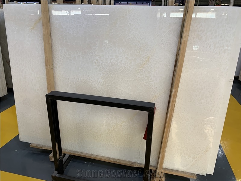 Translucent White Ice Jade Onyx Slabs And Tiles