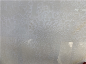 Translucent White Ice Jade Onyx Slabs And Tiles