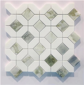 White Beauty Marble Mix Marble Mosaic For Project