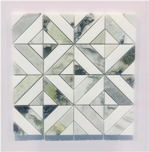 White Beauty Marble Mix Marble Mosaic For Project