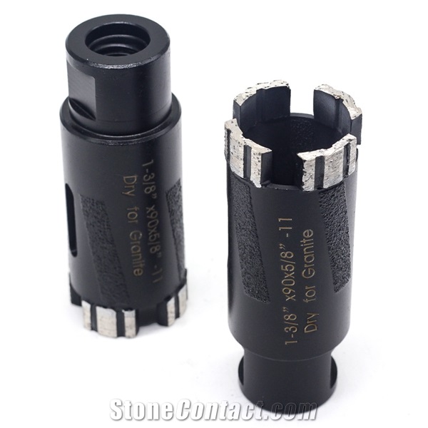 Dry Drilling Bit With Vacuum Brazed Protection For Granite
