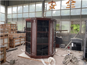 Cemetery Red Granite 72 Niche Columbarium For Sale