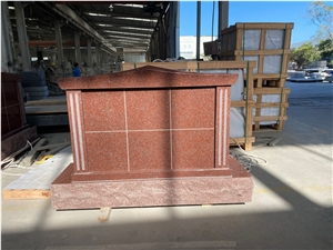 Hot Sales India Red Granite 4 Niche Columbarium For Cemetery