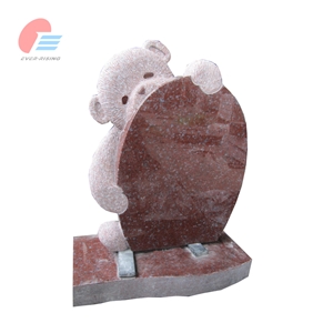 Ruby Red Granite Teddy Bear Child&Baby Memorial