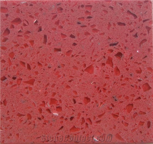 Red Sparkle Quartz Stone