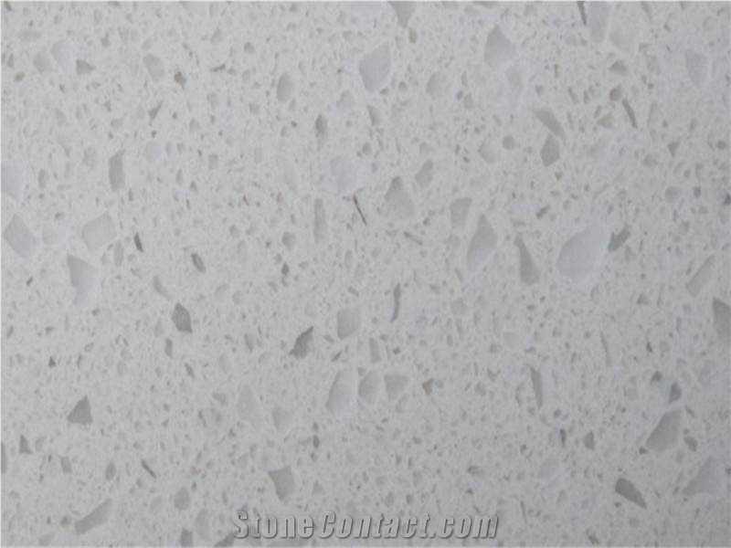 White Chip Quartz, Engineered Stone