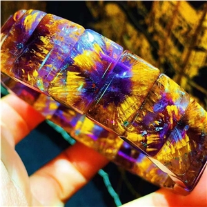 High Quality Rare Aurora Crystal Pair Flower Bracelet