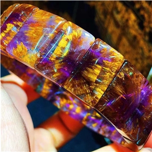 High Quality Rare Aurora Crystal Pair Flower Bracelet