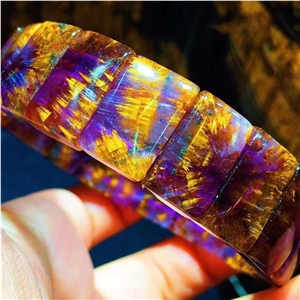 High Quality Rare Aurora Crystal Pair Flower Bracelet