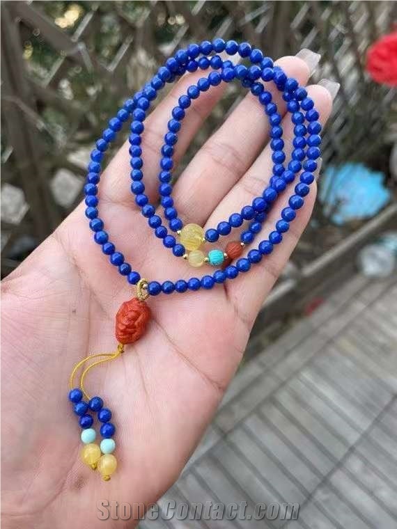 Lapis Lazuli Three Ring Bracelet