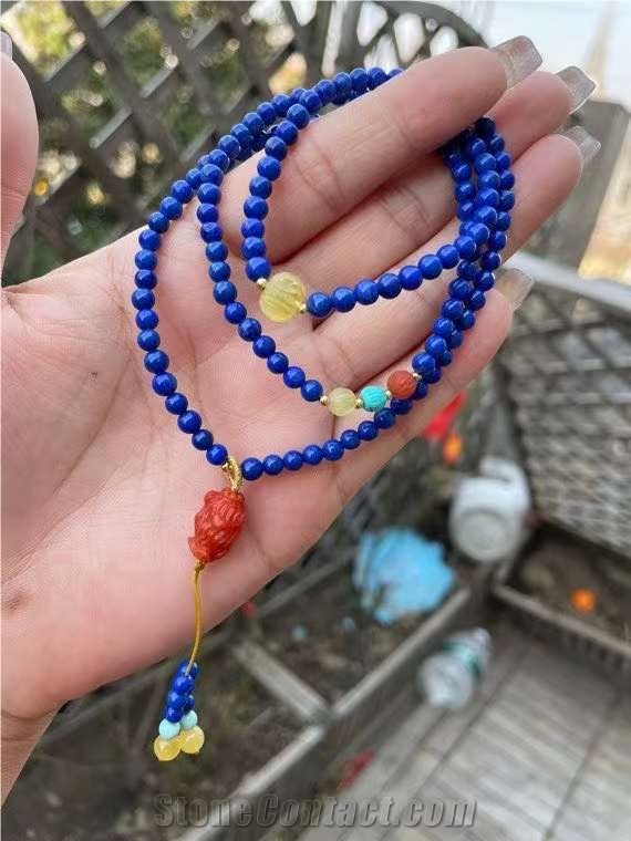 Lapis Lazuli Three Ring Bracelet