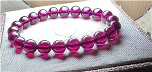 Natural Brazilian Purple Toothed Garnet Single Loop Bracelet