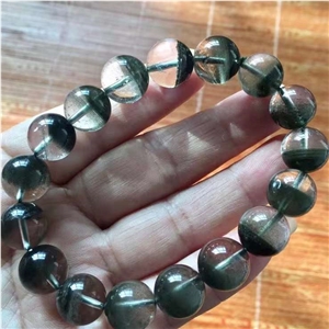Natural Green Ghost Treasure Plate Single Loop Bracelet