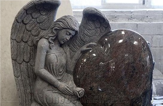 Paradiso Granite Winged Weeping Angel