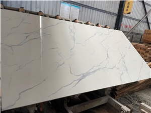 Snow White Engineered Marble Slab 3200X1600x18mm