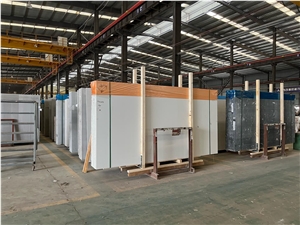 Snow White Engineered Marble Slab 3200X1600x18mm