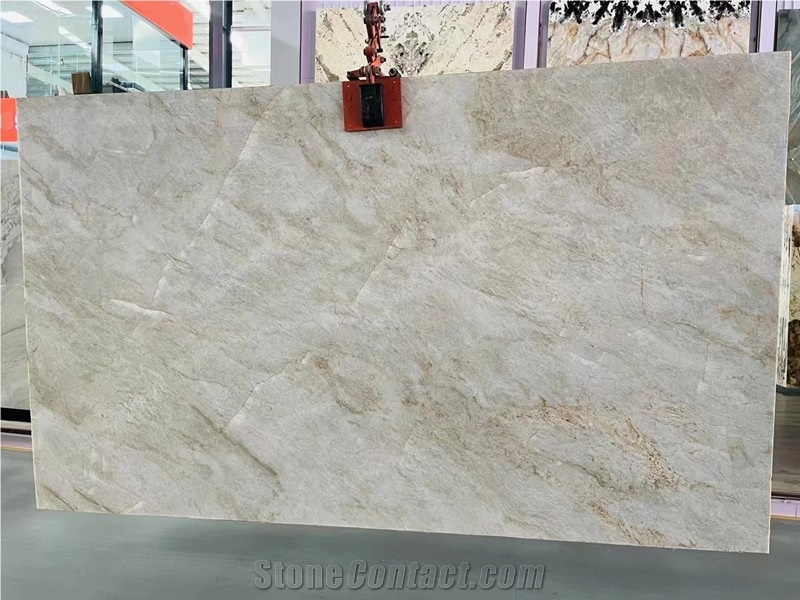 Luxurious Natural Quartzite Taj White Mahal 2Cm Big Slabs