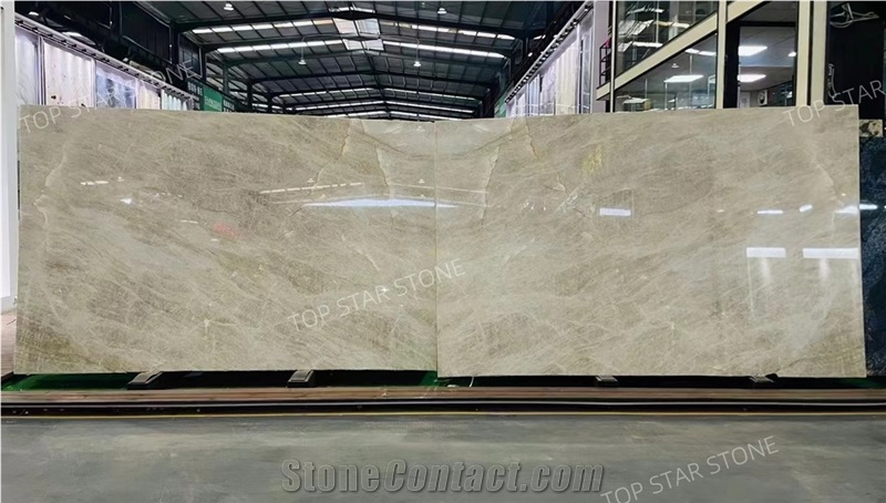 Luxurious Natural Quartzite Taj White Mahal 2Cm Big Slabs