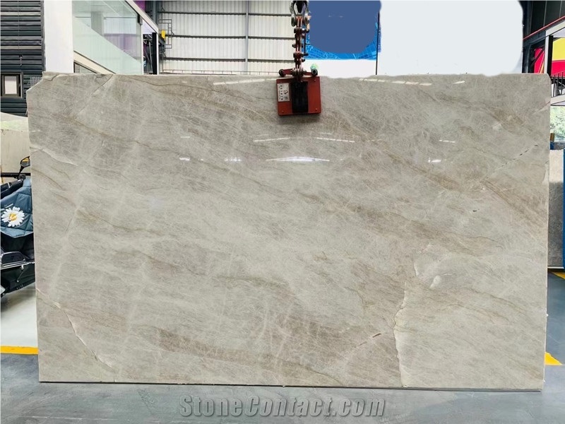 Luxurious Natural Quartzite Taj White Mahal 2Cm Big Slabs