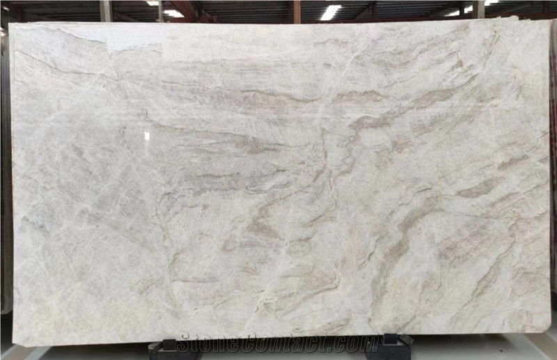 Luxurious Natural Quartzite Taj White Mahal 2Cm Big Slabs