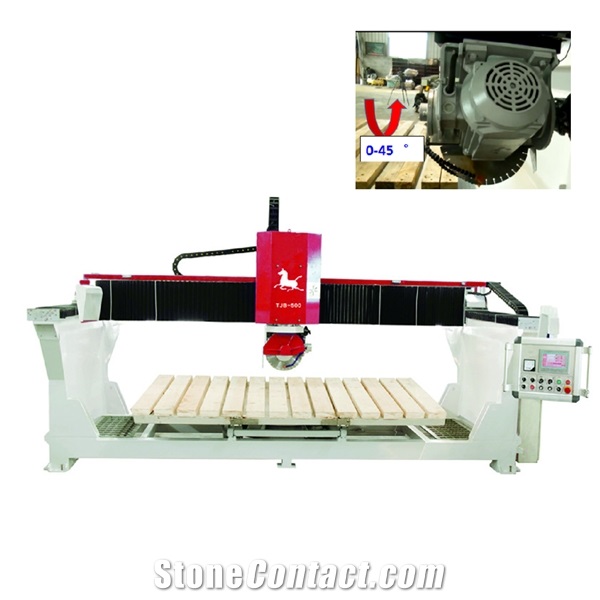 45 Degree Chamfer Automatic Stone Cutting Granite Marble Slabs