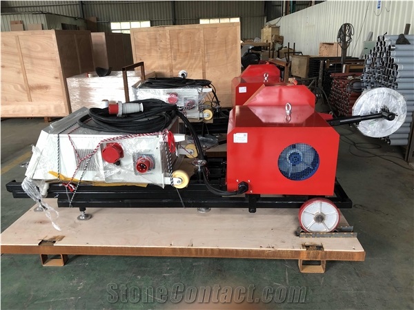 Automatic 18.5Kw/22Kw Portable Trimming Wire Stone Saw Machine
